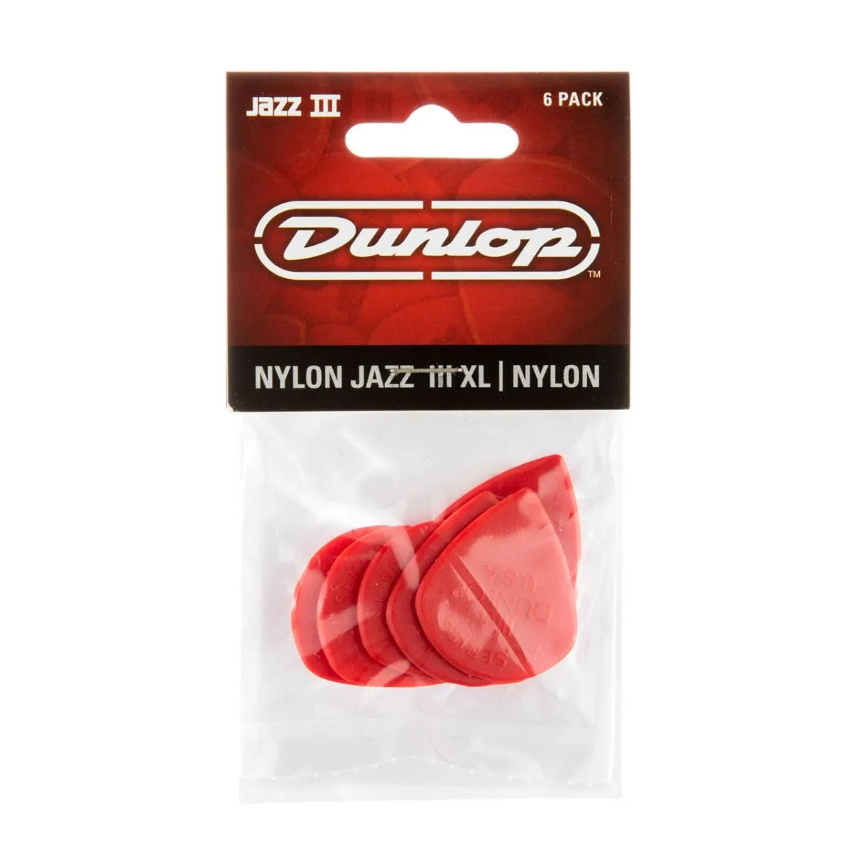 Jim Dunlop Nylon Jazz III XL Plectrum Players Pack 6 Pack for sale