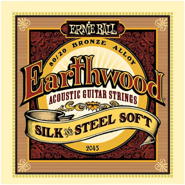 Ernie Ball 80 20 Bronze Silk Steel Acoustic Guitar Strings Soft