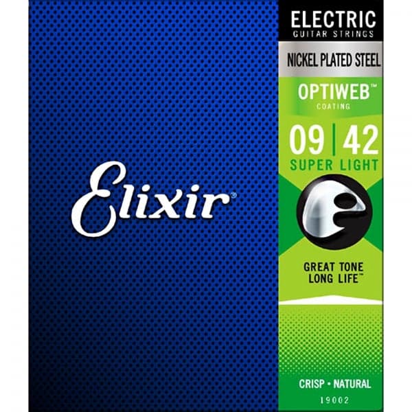 Elixir 19002 OPTIWEB Coated Electric Guitar Strings Super Light