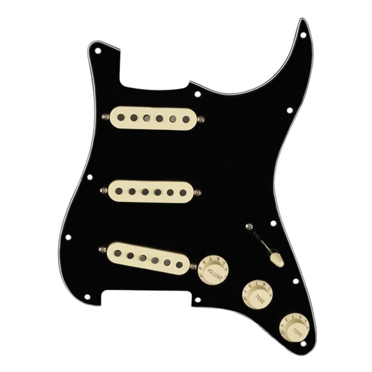 Fender Pre-Wired Stratocaster Pickguard with Tex-Mex Pickups - Black -