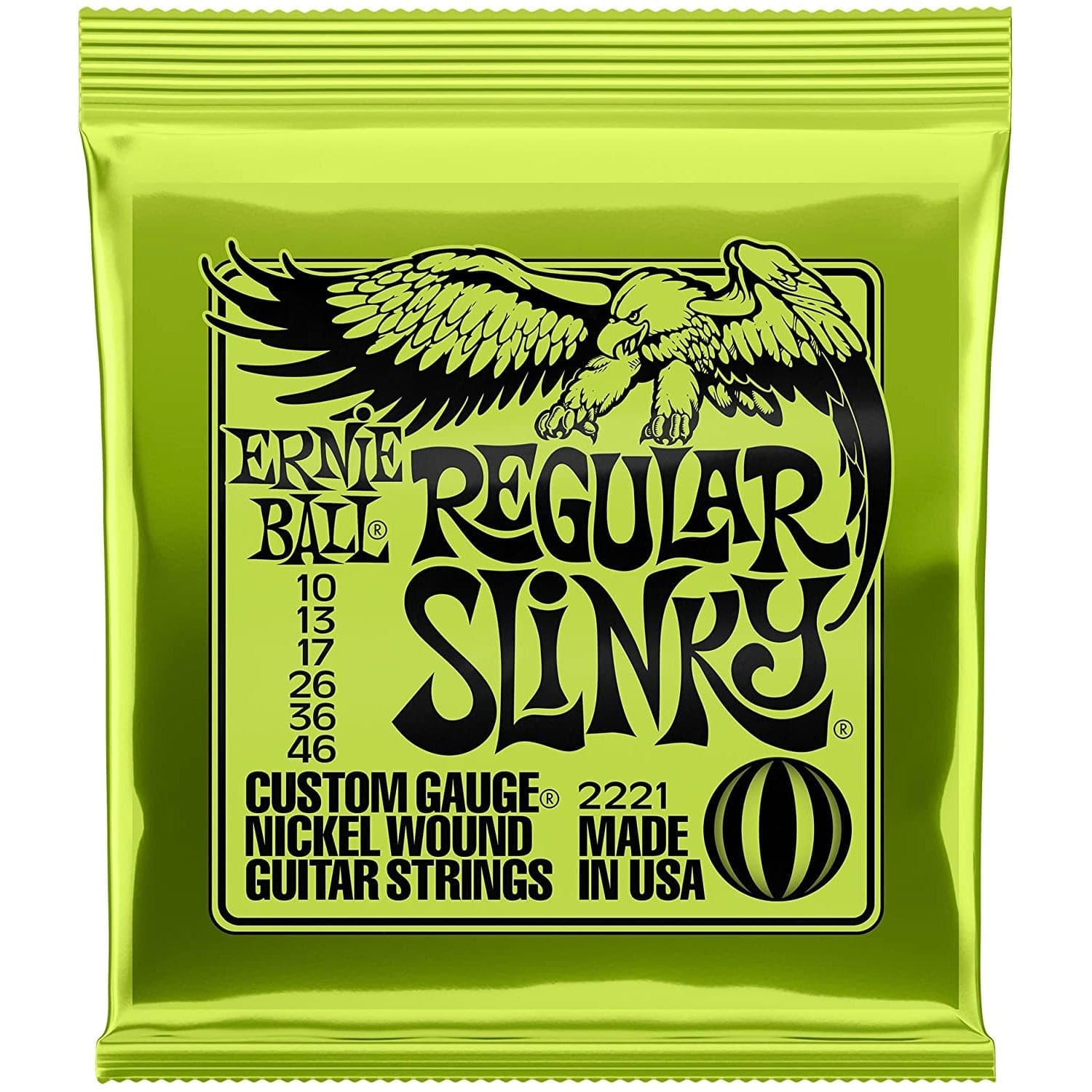 Ernie Ball Regular Slinky Electric Guitar Strings 10 46 for sale