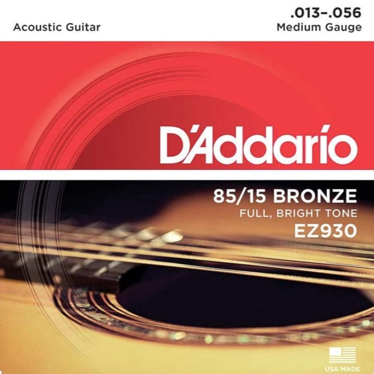 D Addario EZ930 American Bronze Acoustic Guitar Strings Medium 13 56