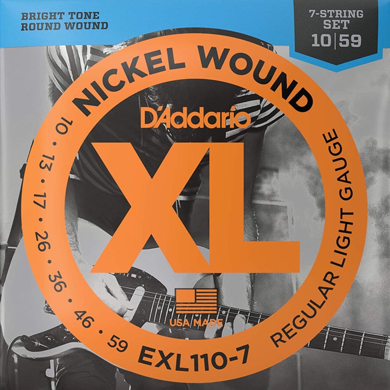 D Addario Strings EXL110 7 XL Electric Guitar Strings Regular