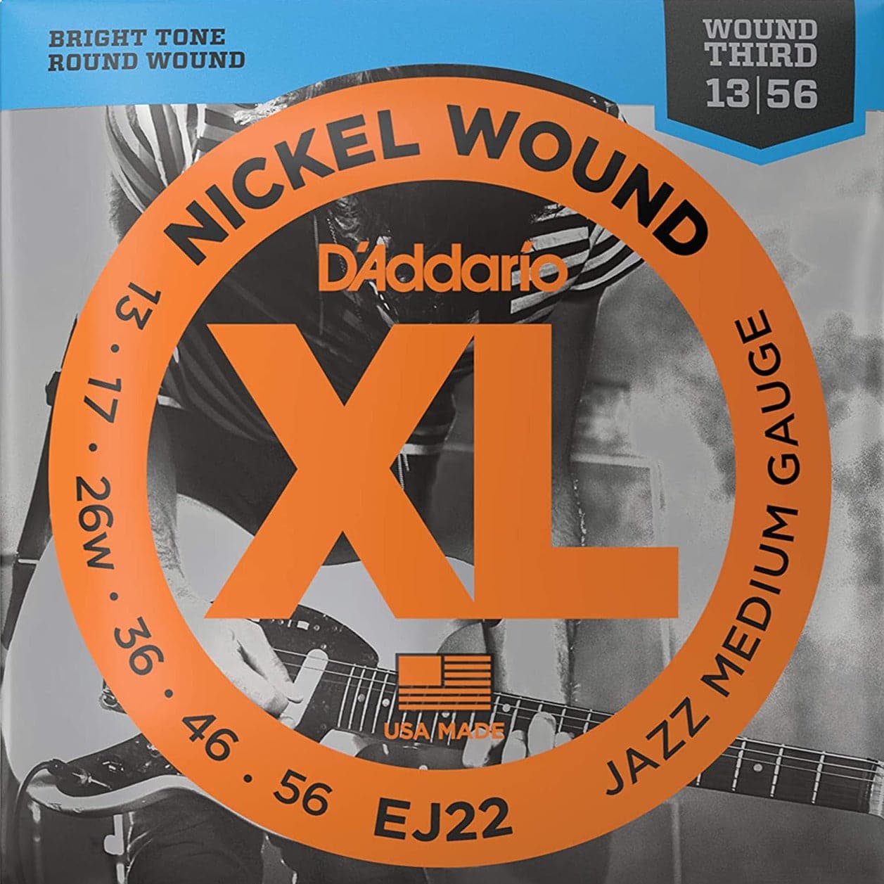 D Addario Strings EJ22 Nickel Wound Jazz Medium Guitar Strings