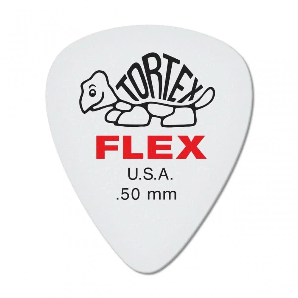 Jim Dunlop Tortex Flex Standard Plectrum Players Pack - 12 Pack - 0.50mm