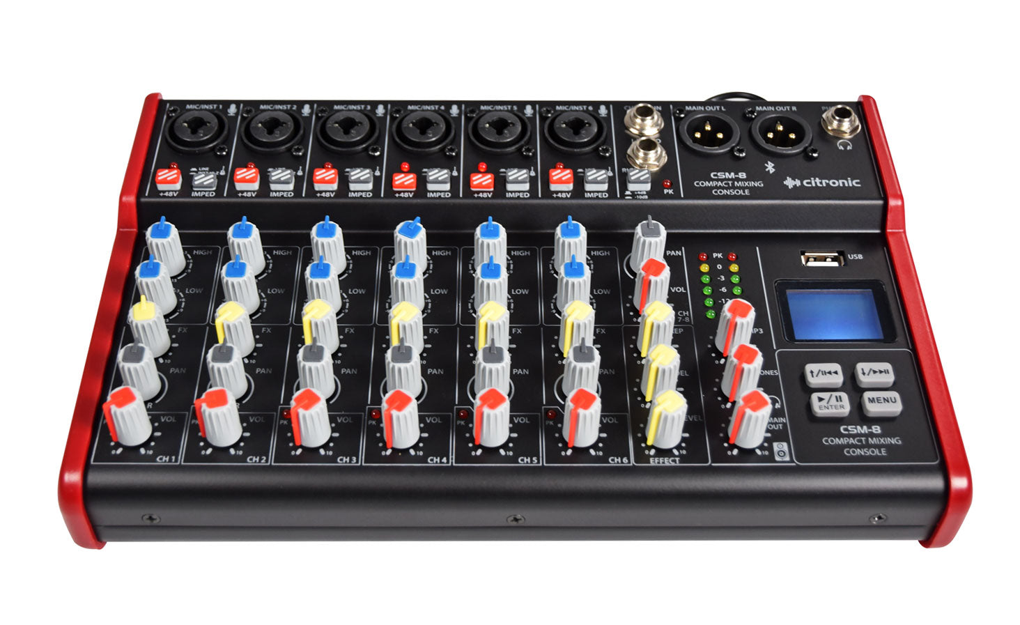 Citronic CSM-8 Audio Mixer with USB & Bluetooth