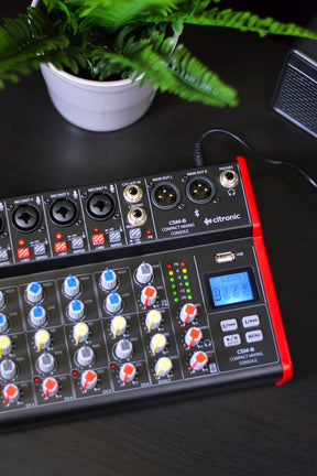 Citronic CSM-8 Audio Mixer with USB & Bluetooth