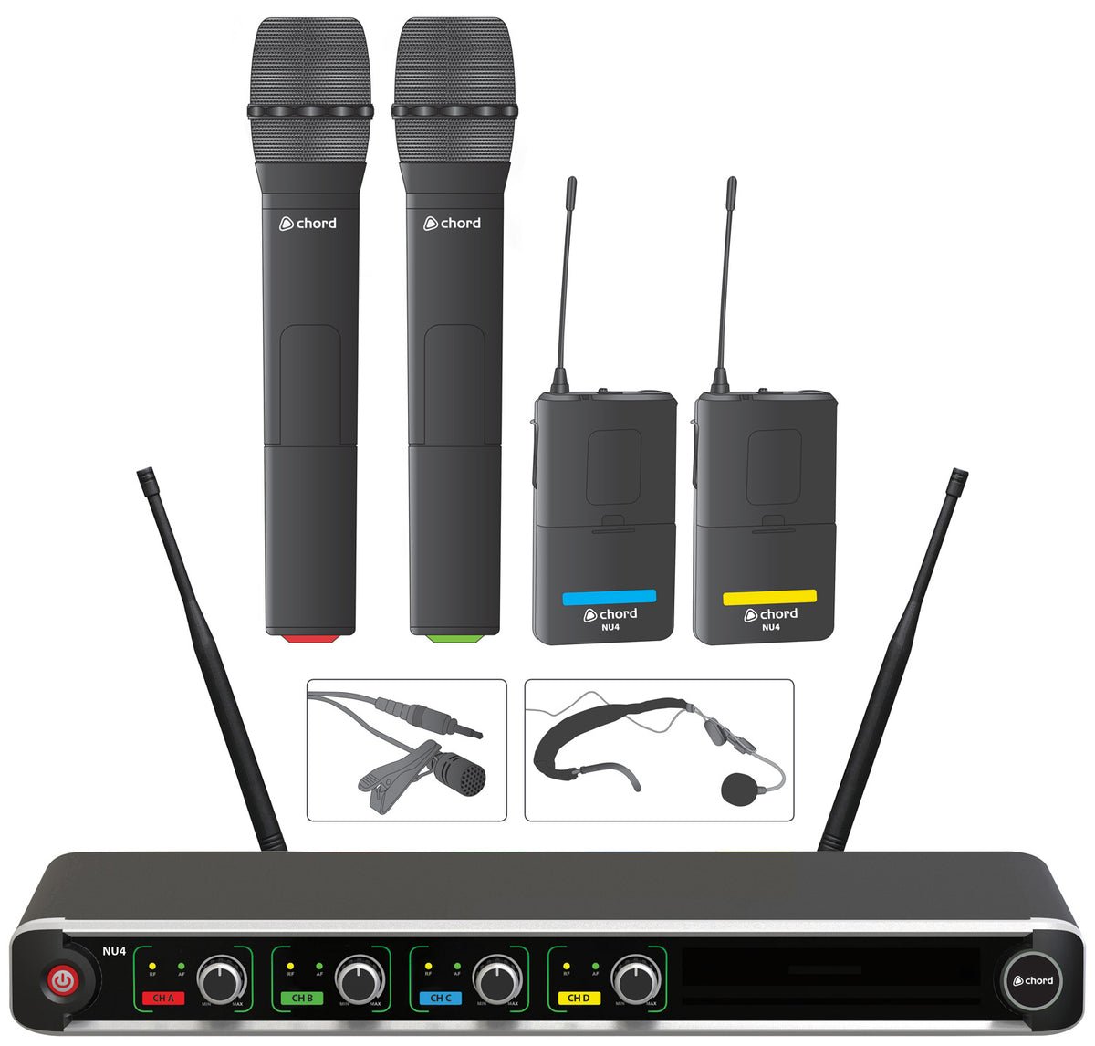 Chord NU4-C Quad UHF System - Combo