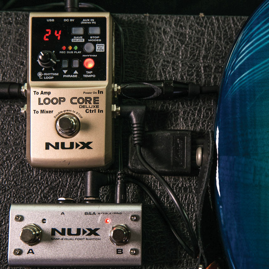 NU-X Loop Core Deluxe 24-bit Looper Pedal Bundle