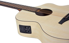 Chord Nomad Electro-Acoustic Guitar White Quilted Maple