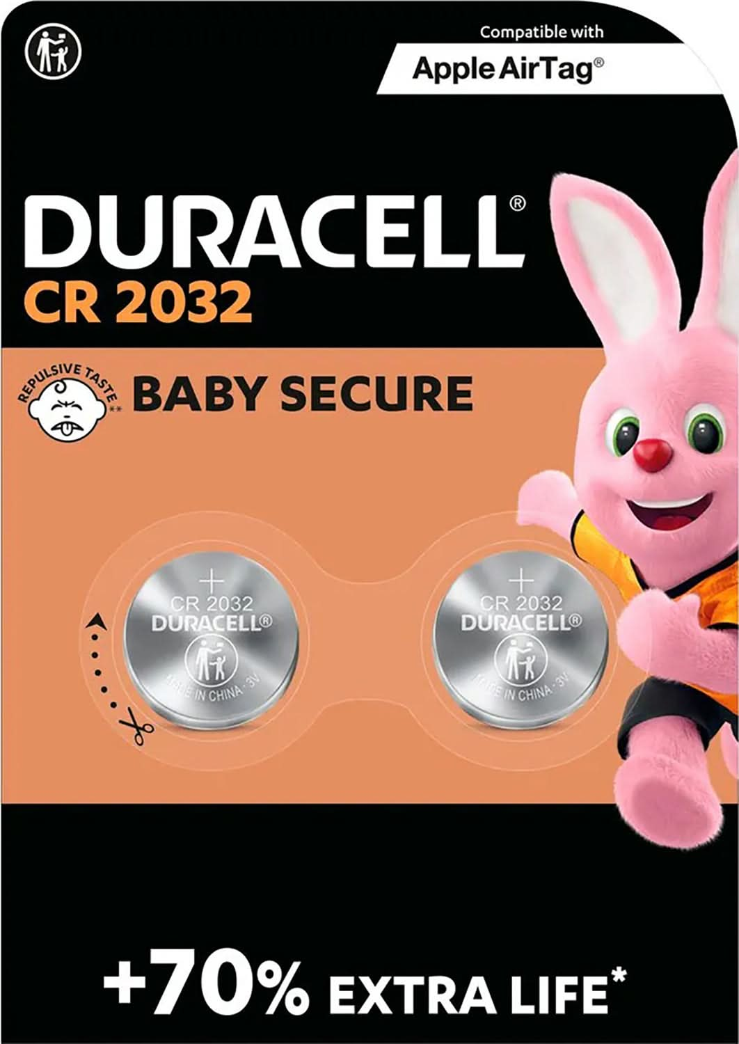 Duracell Lithium Coin Cell Battery CR2032 2 Pack