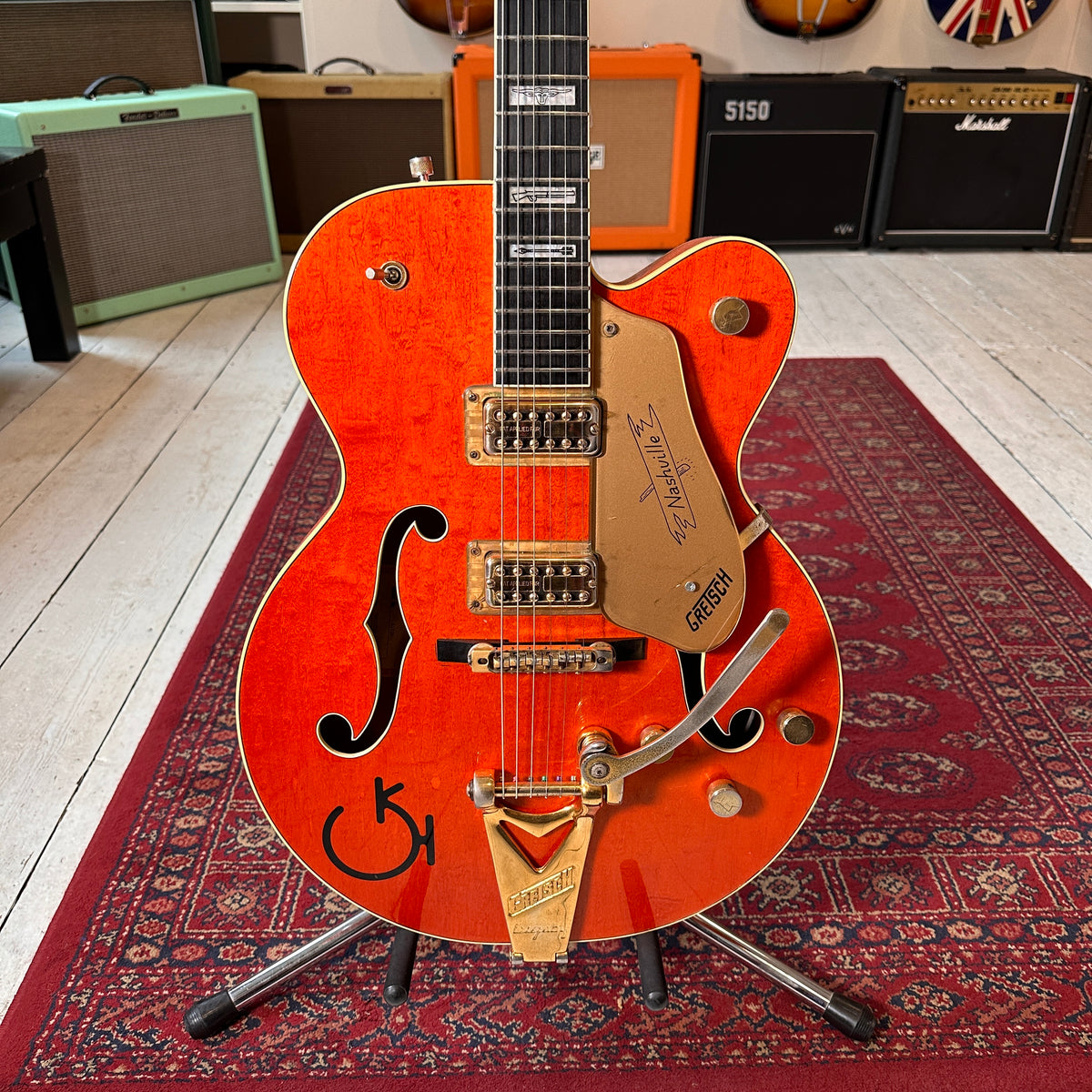 1992 Gretsch 6120 Nashville G Brand - Transparent Orange - OHSC - Preowned