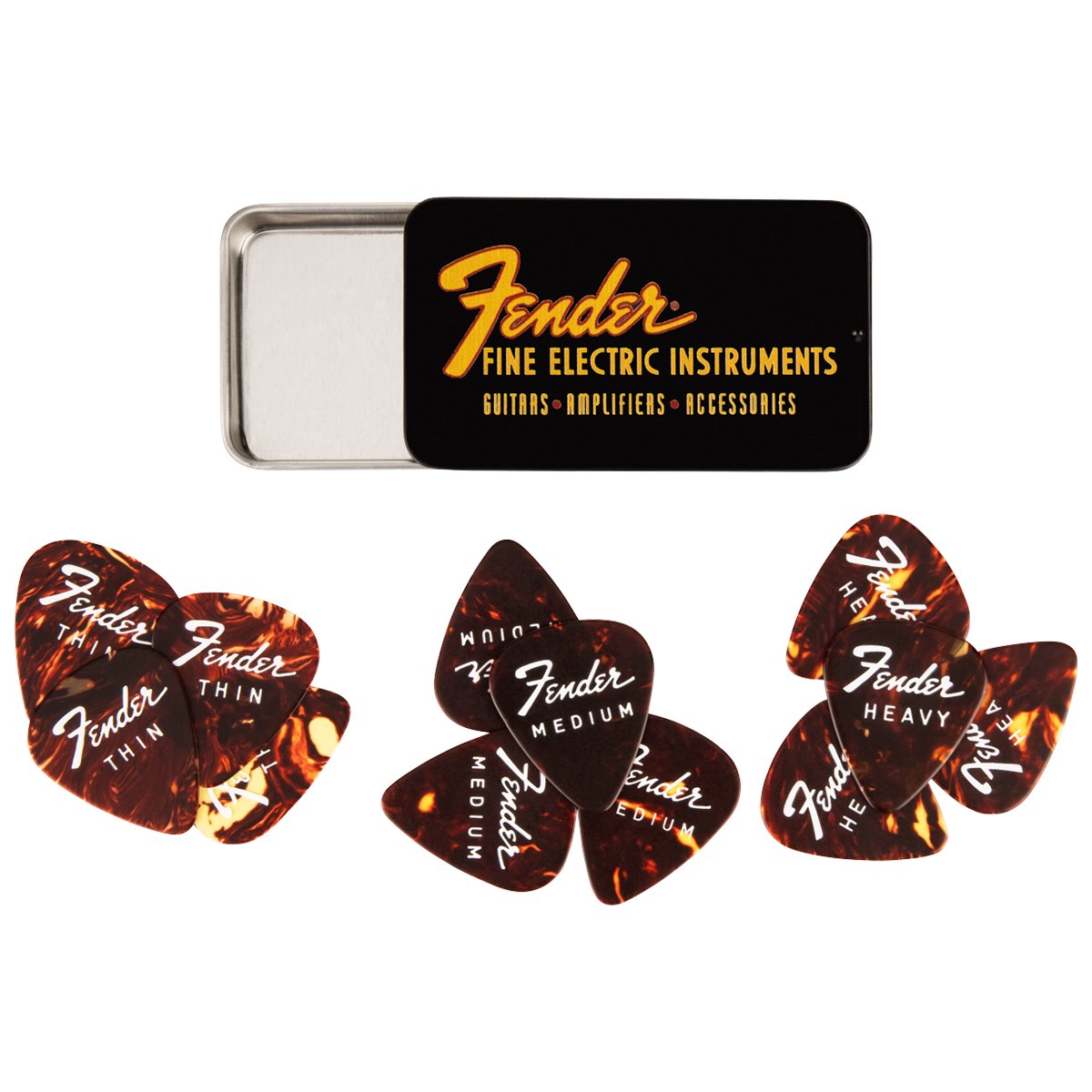 Fender Fine Electric Pick Tin - 12 Pack