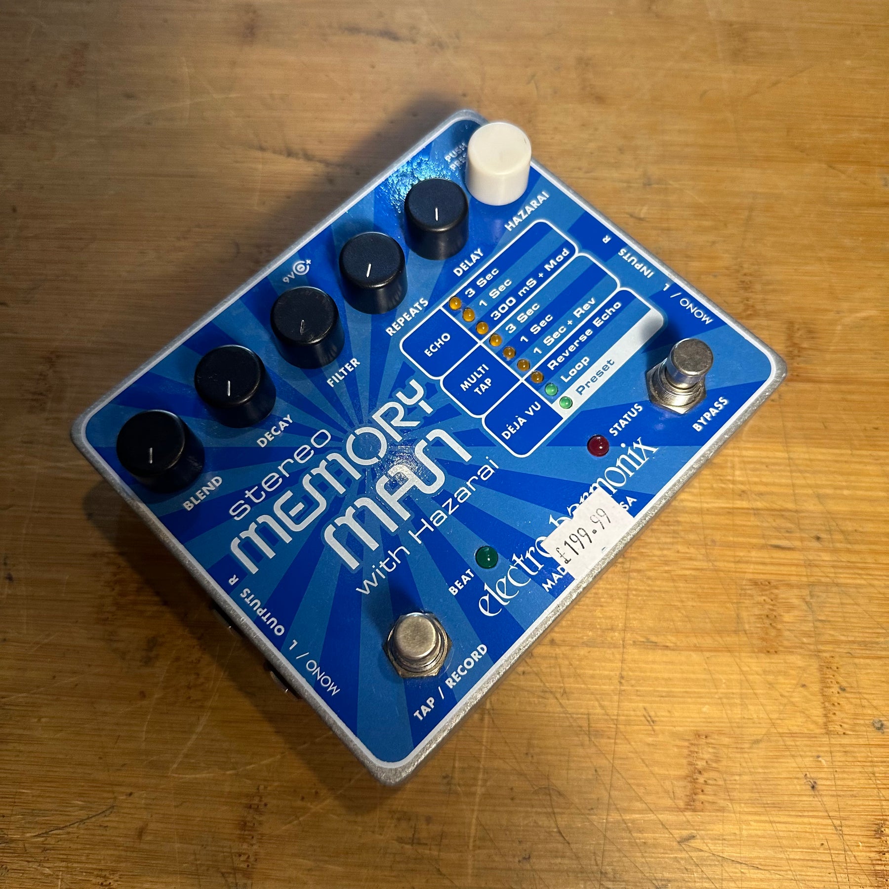 Electro-Harmonix Stereo Memory Man With Hazarai - Preowned