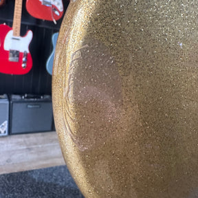 Squier Limited Edition Classic Vibe '70s Jaguar - Gold Sparkle with Matching Headstock - B-STOCK