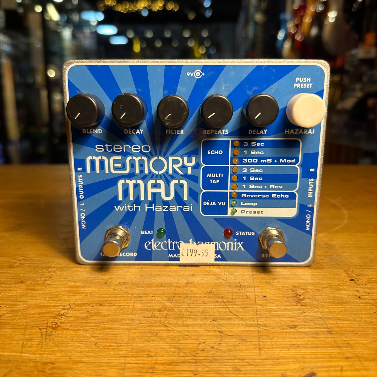 Electro-Harmonix Stereo Memory Man With Hazarai - Preowned