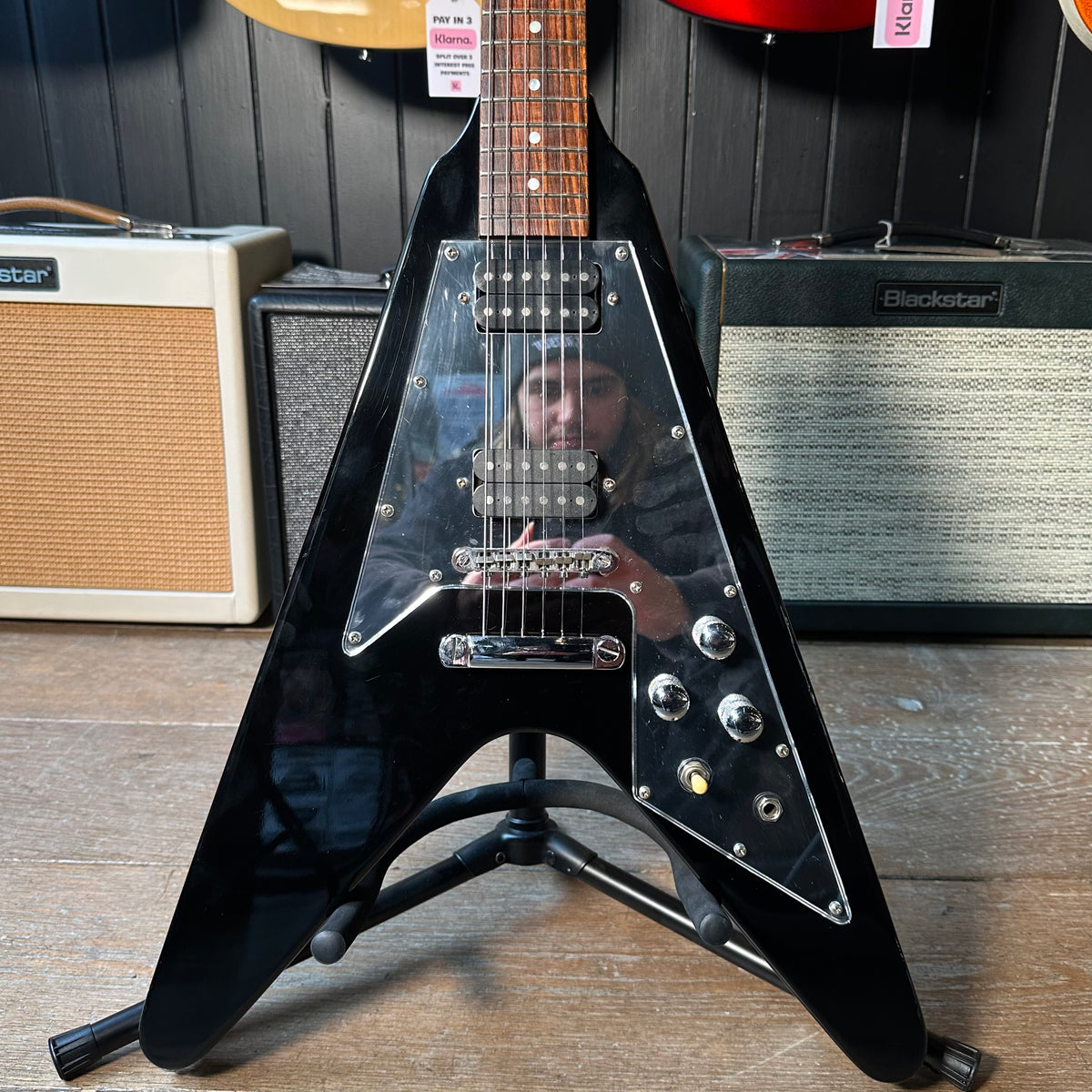 Stagg Flying V Electric Guitar - Black - Preowned