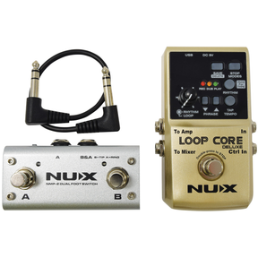 NU-X Loop Core Deluxe 24-bit Looper Pedal Bundle