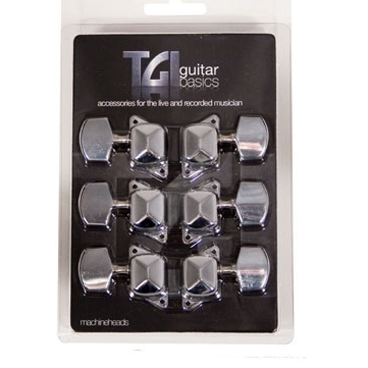 TGI Replacement Guitar Machine Heads Acoustic - 3 a Side - Nickel