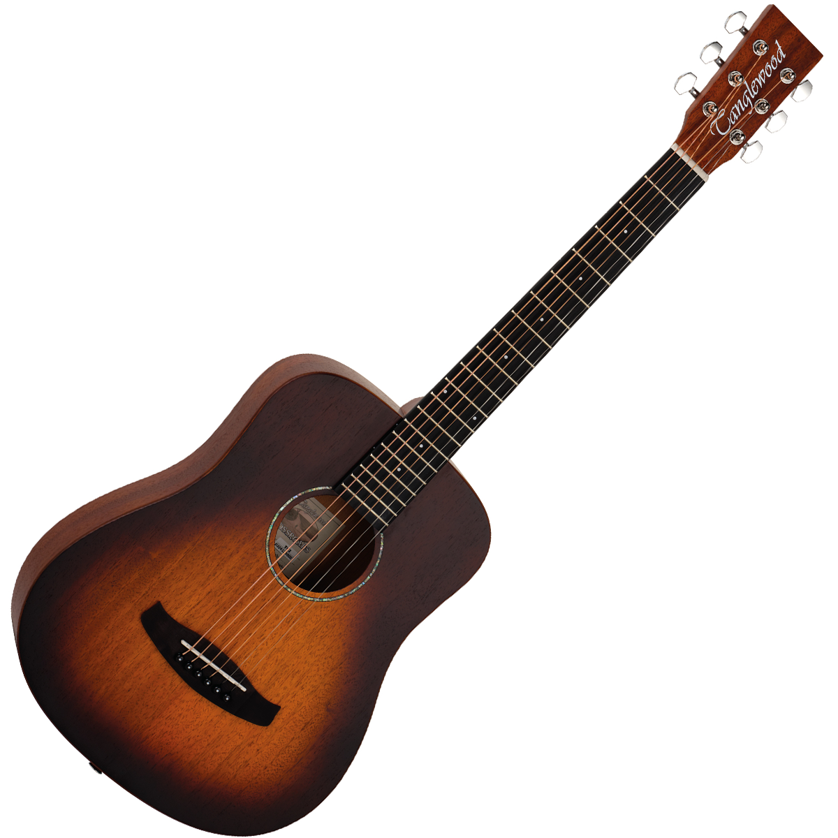 Tanglewood Crossroads TC2 Travel Acoustic Guitar - Whiskey Burst Satin