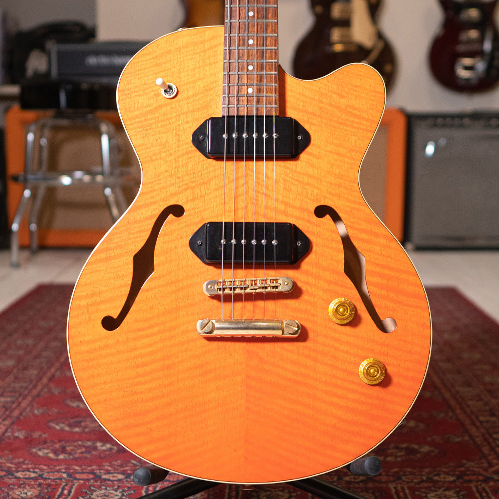 Yamaha AEX 502 Semi Hollow Electric Guitar - Orange - Preowned