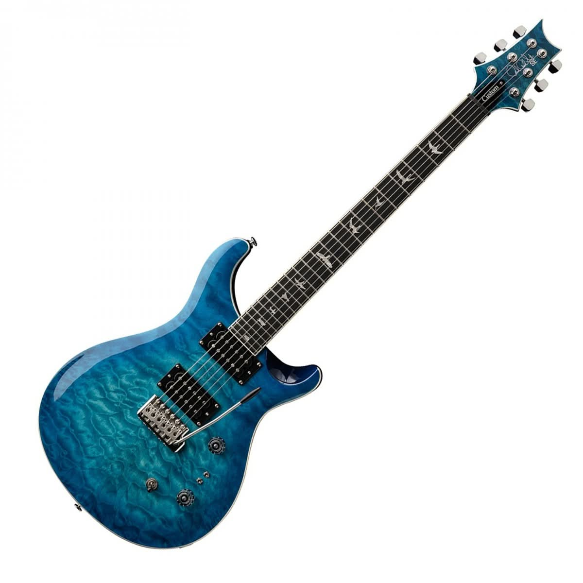 PRS SE Custom 24-08 Quilt Lake Blue - Ebony Fingerboard