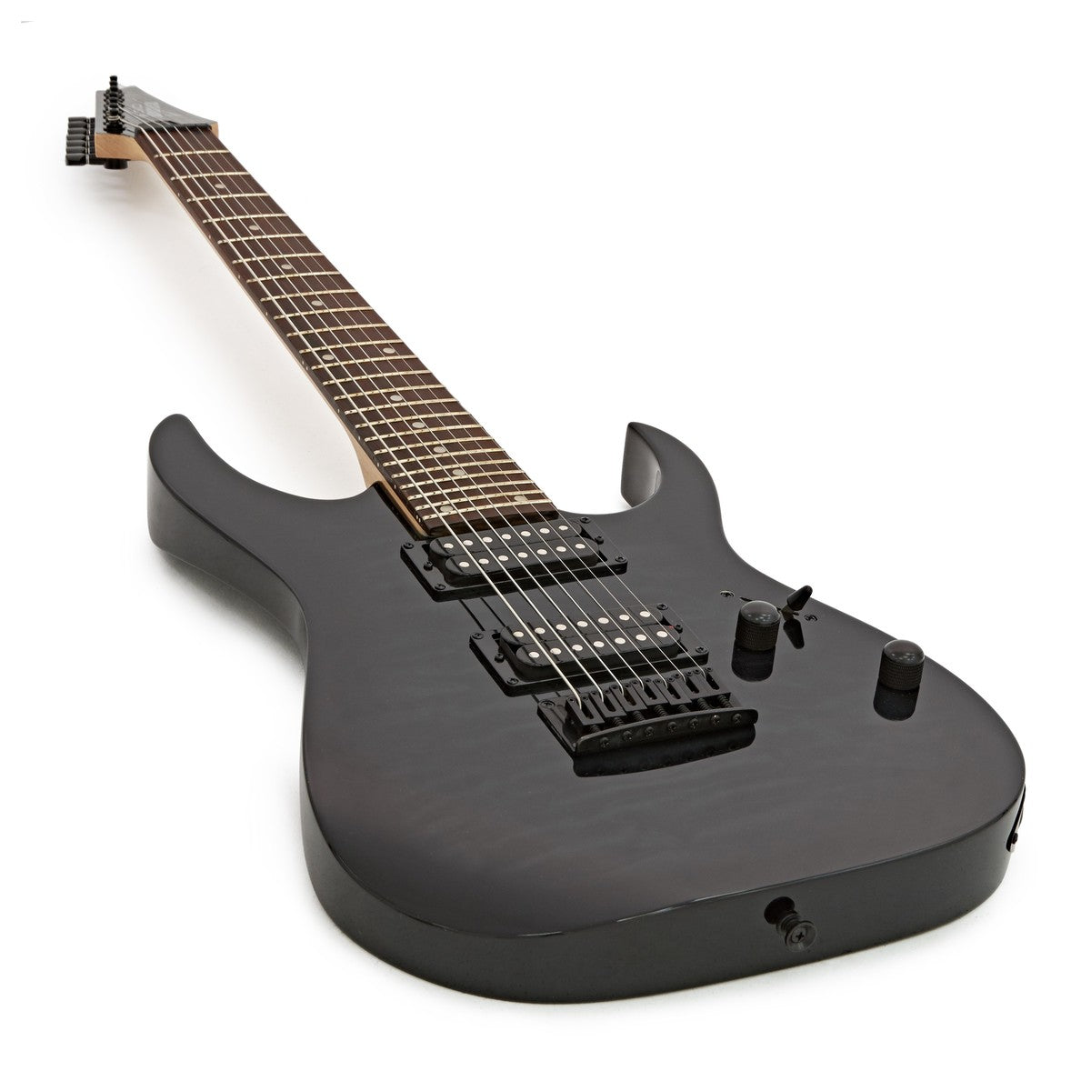 Ibanez GIO RG 7 String - Quilted Maple Top Infinity HH - Trans Black Sunburst