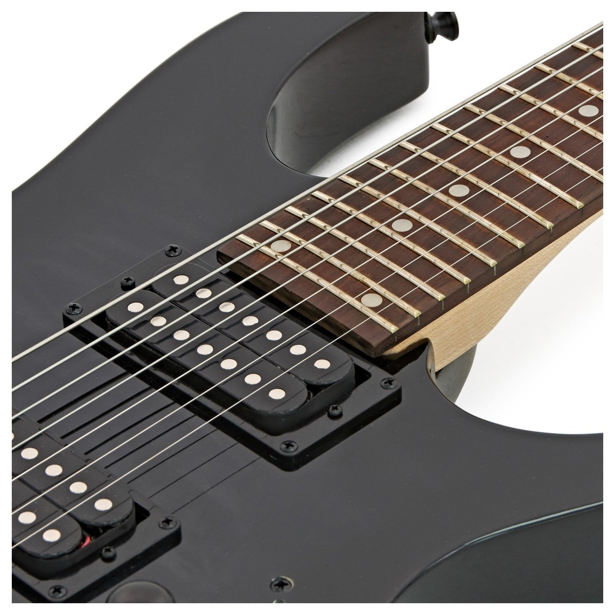 Ibanez GIO RG 7 String - Quilted Maple Top Infinity HH - Trans Black Sunburst