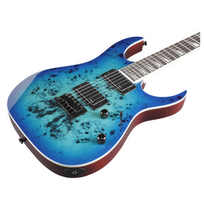 Ibanez GIO GRGR221PA-AQB Art Grain Top, Fixed Bridge, Reversed Headstock - Aqua Burst