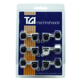 TGI Replacement Guitar Machine Heads Electric - 3 a Side - Chrome