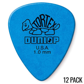 Jim Dunlop Tortex Standard Plectrum Players Pack - 12 Pack - 1.0mm Blue