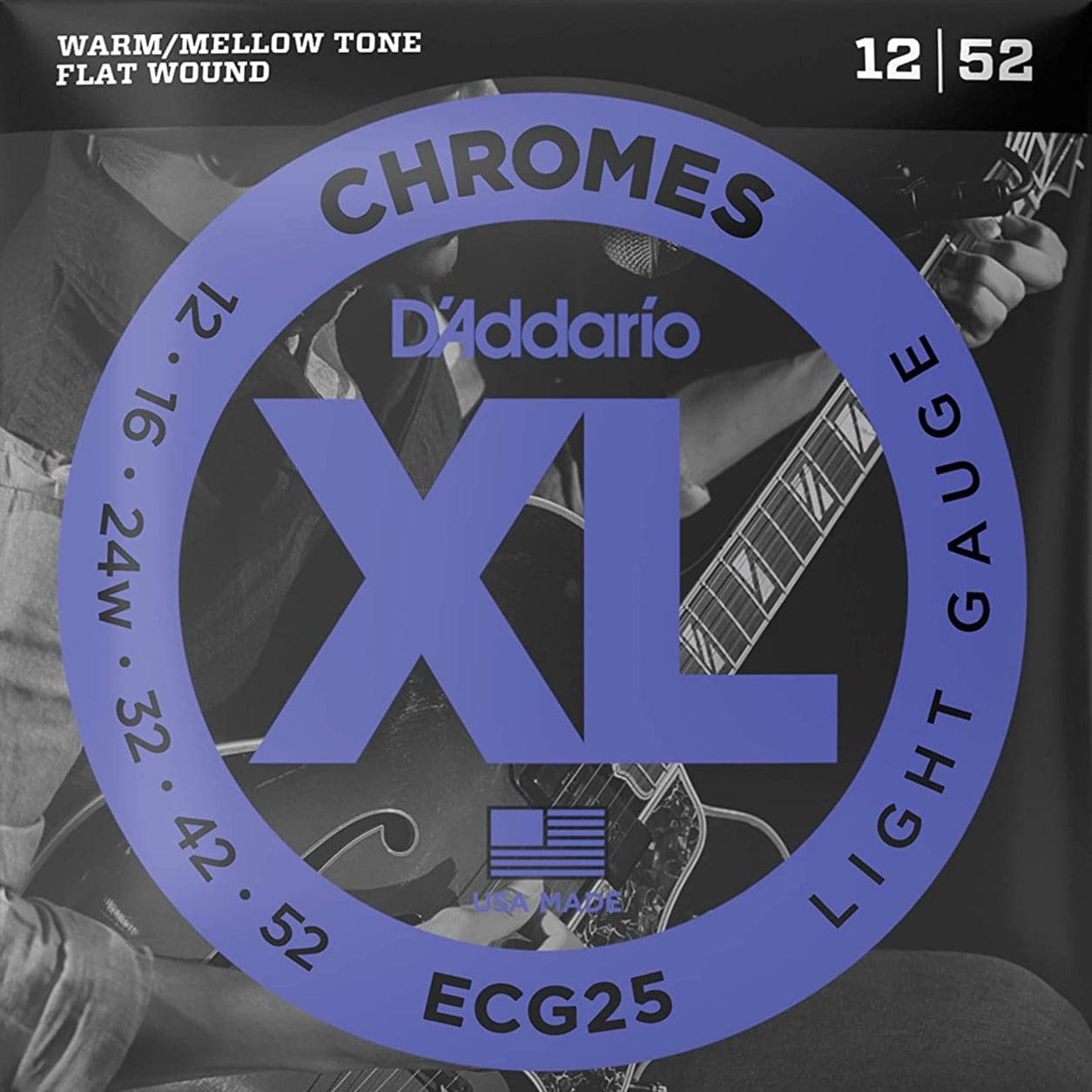 D Addario Strings ECG25 XL Chromes Flatwound Electric Guitar