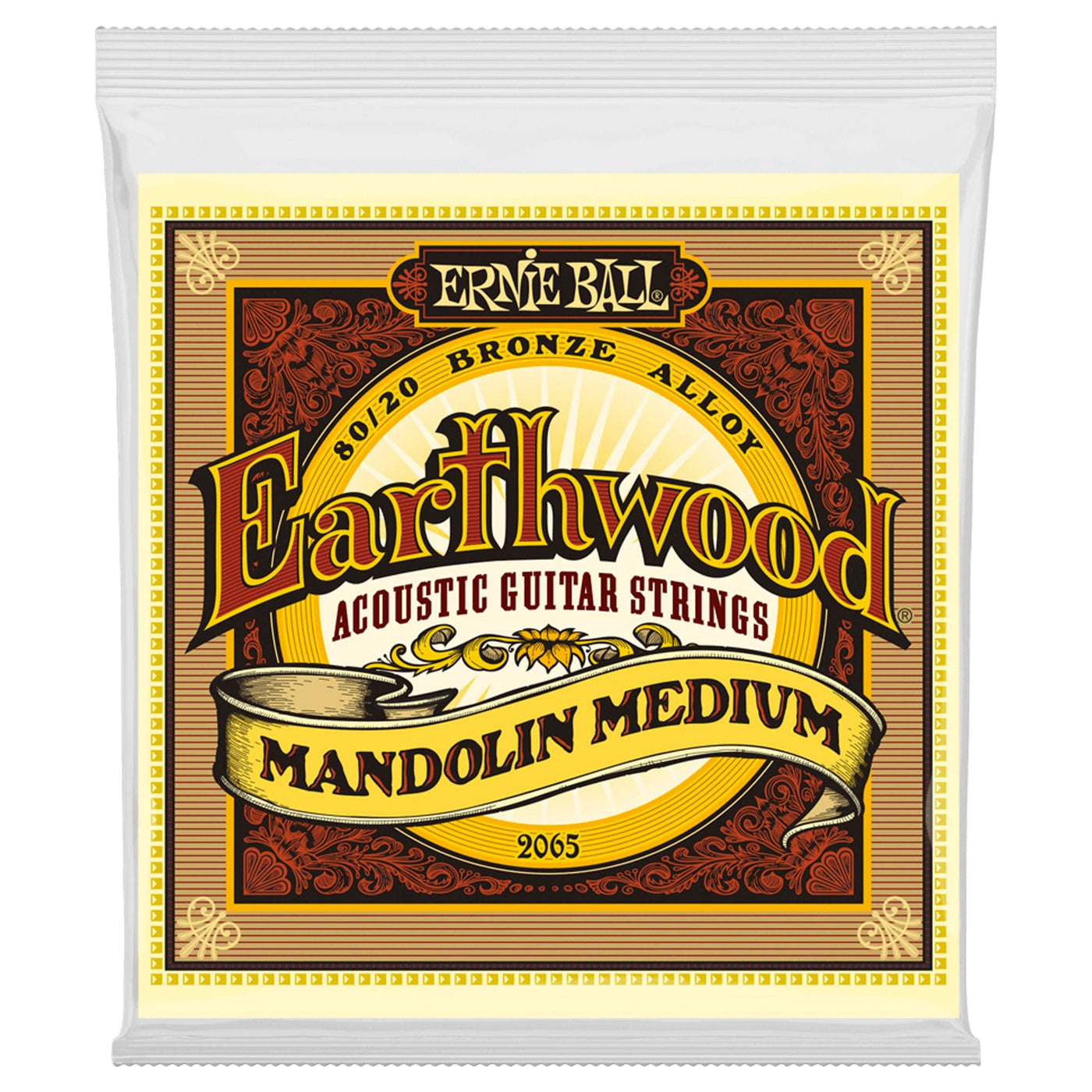 Ernie Ball 2065 Earthwood 80/20 Bronze Mandolin Strings - Medium 10-36