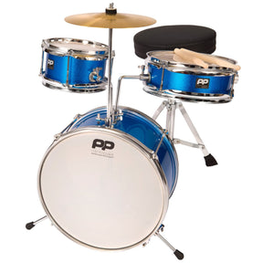 PP Drums Junior 3 Piece Drum Kit ~ Metallic Blue